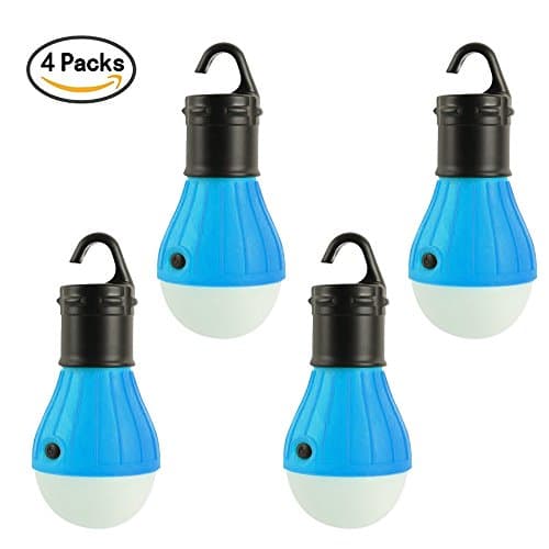 LED Tent Light Emergency Light Camping Lantern Lamp Battery Powered Waterproof Portable Bulb Outdoor Equipment for Hiking Fishing Camping in Blue