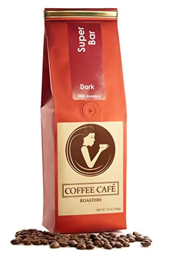 CFCF COFFEE Super Bar Blend Touch Dark Roast Whole Bean, 100% Arabica 12 oz., Roasted Daily