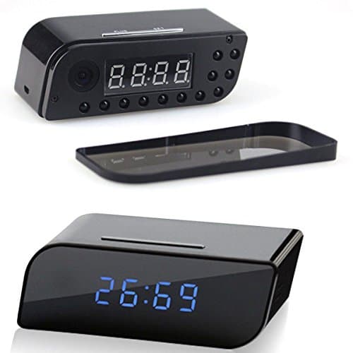 HD 720P Wireless Wifi IP Spy Hidden Camera Motion Security Alarm Clock IR DV Cam