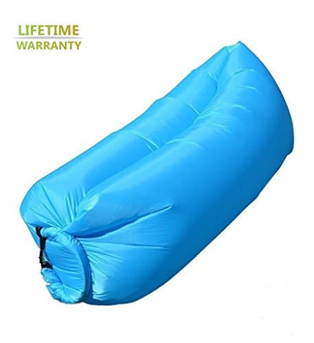 Aliglow Inflatable Lounge Air Sofa , Portable Quick Compression Air Bag Dream Beach Chair Lounger for Camping Swimming Park Backyard and Other Home Outdoor Activities with 12-Month Warranty - Blue