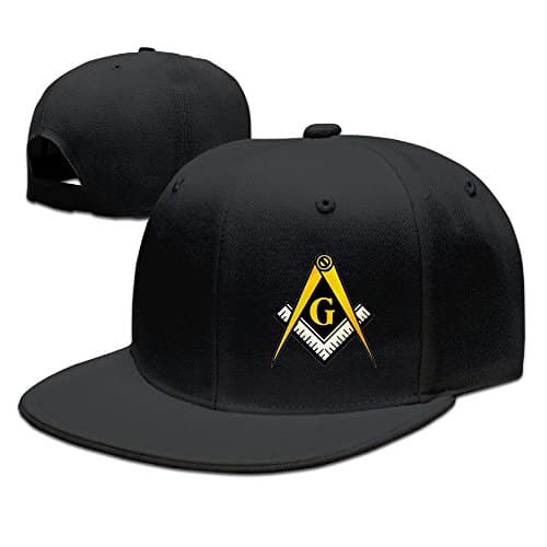 Wubgg Freemason Logo Square and Compass Cool Plain Flat Baseball Hats Retro Snapback Hats Visor Hats For Big