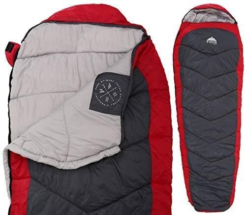 Mummy Sleeping Bag with Compression Sack - Winter Sleeping Bag for Camping, Hiking, Backpacking & Travel - Waterproof, Compact and Ultralight Cold Weather Sleeping Sack for Adults up to 6'6