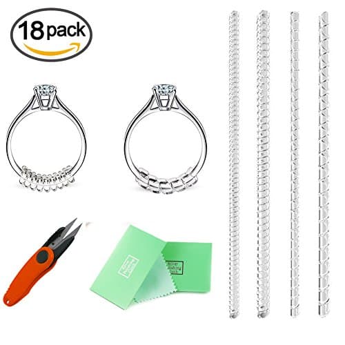 Ring Size Adjuster, CETHIAS Ring Guard Clear Ring Sizer, Perfect for Loose Rings, Pack of 18(3.5mm/4mm/5mm)