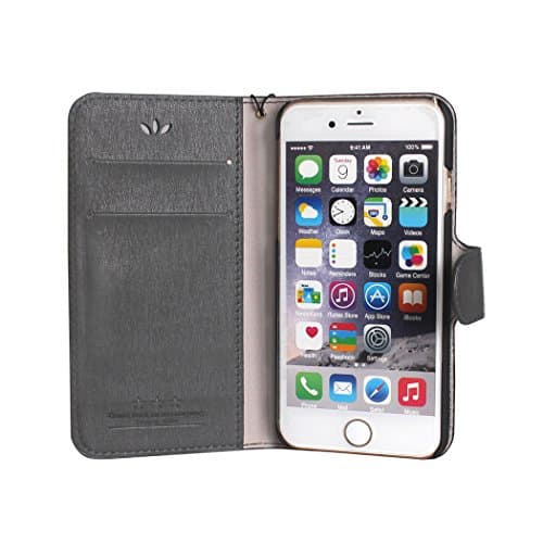 iPhone 5S Case / iPhone 5S Cover / Case for iPhone 5S / iPhone 5/5S Leather Case / YoungDoria Luxury Wallet Flip Leather Case Cover for iPhone 5/5S (Printing - Black)