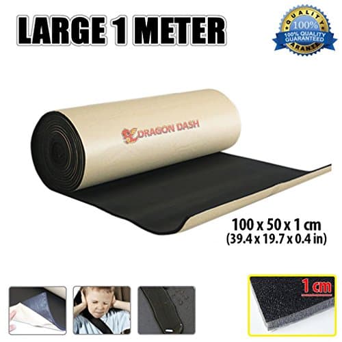 New Dragon Dash 1 Meter (39.4 X 19.7 X 0.4 Inches) Self Adhesive Lighweight Sound Deadening Car Heat Thermal Insulation Barrier Mat DD1136