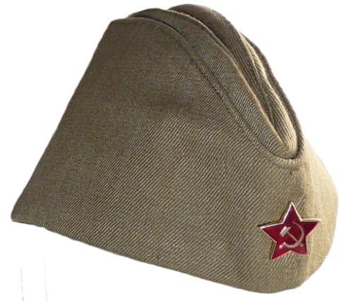 Russian Army Pilotka Garrison Cap, with Soviet Red Star