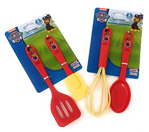 Paw Patrol Boys Cooking & Baking Set Bundle Featuring Chase with Spatula, Turner, Whisk & Spoon (4 Items)