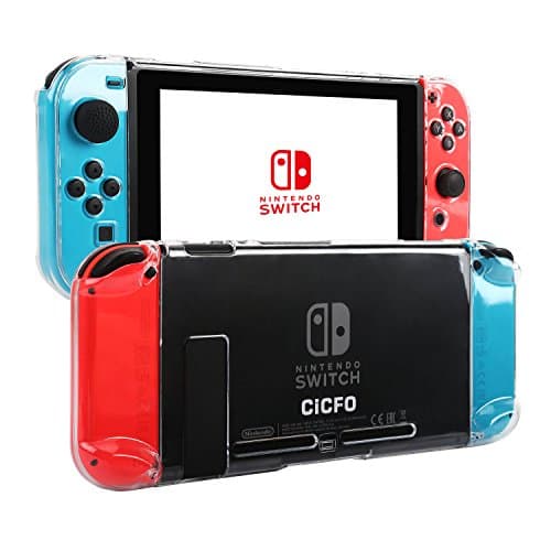 Nintendo Switch Case,CICFO Protective Crystal Hard Back Clear Cover with Shock-Absorption and Anti-Scratch Design for Nintendo Switch