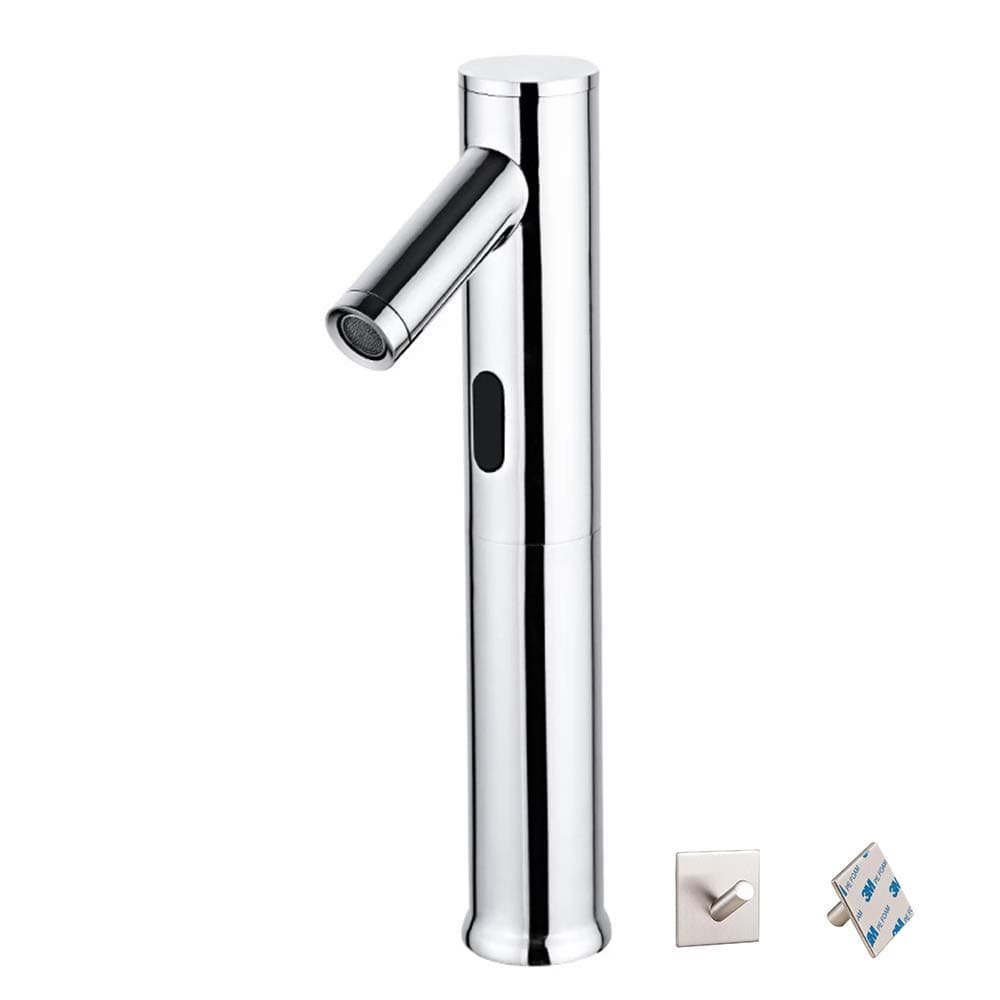 TLS Chrome Hands Free Automatic Sensor Touchless Faucet Bathroom Basin Sink Tap Cold Water Faucet High Spout in Brass