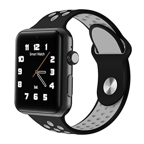 Smart Watch DM09 Plus Bluetooth 4.0 Anti-Lost Pedometer Sim Card 2G GSM Voice Interactive SMS Gravity Sensor for All iPhones and Android Smartphones Sleep Monitor for Men Women Kids (Black)