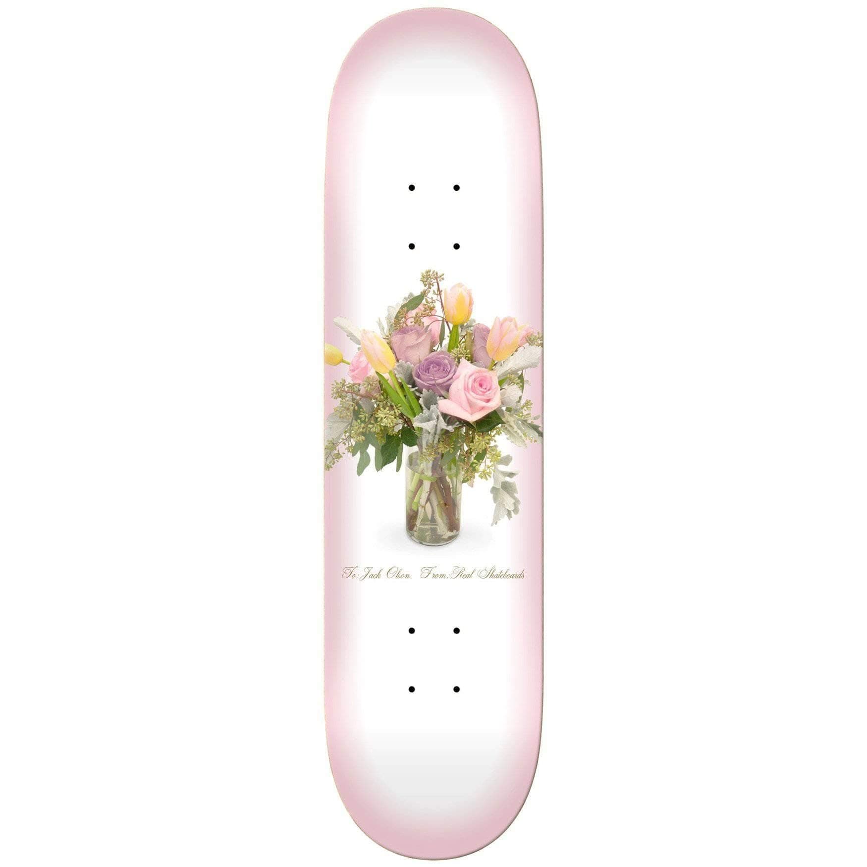 Real Dearest Jack Olson Skateboard Deck - 8.38 - White Skateboard Deck