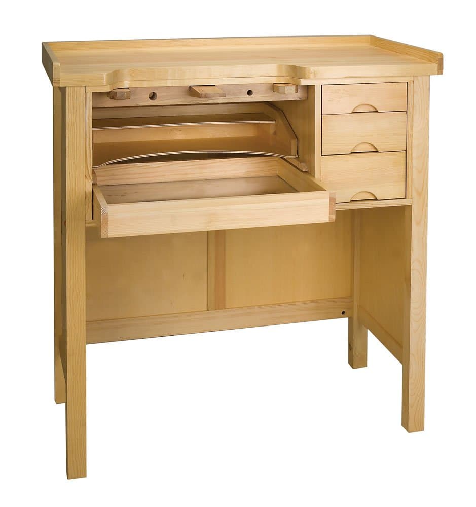 Enclosed Solid Wood Jewelers Workbench