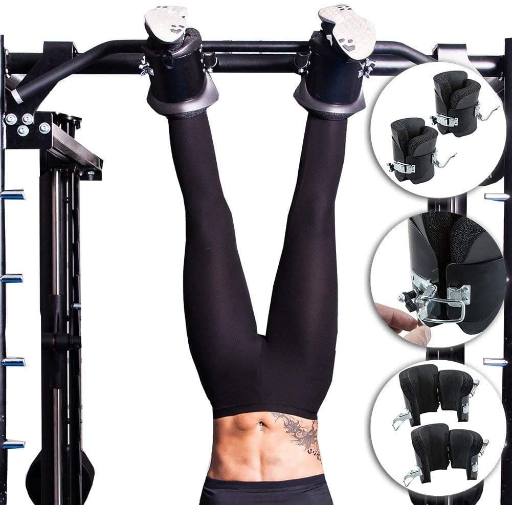 KKDWJ Anti Gravity Inversion Boots, Hanging Pull Up Shoes Therapy Hang Spine Ab Crunch Abdominal Sit Up Hooks Sports Exerciser Equipment
