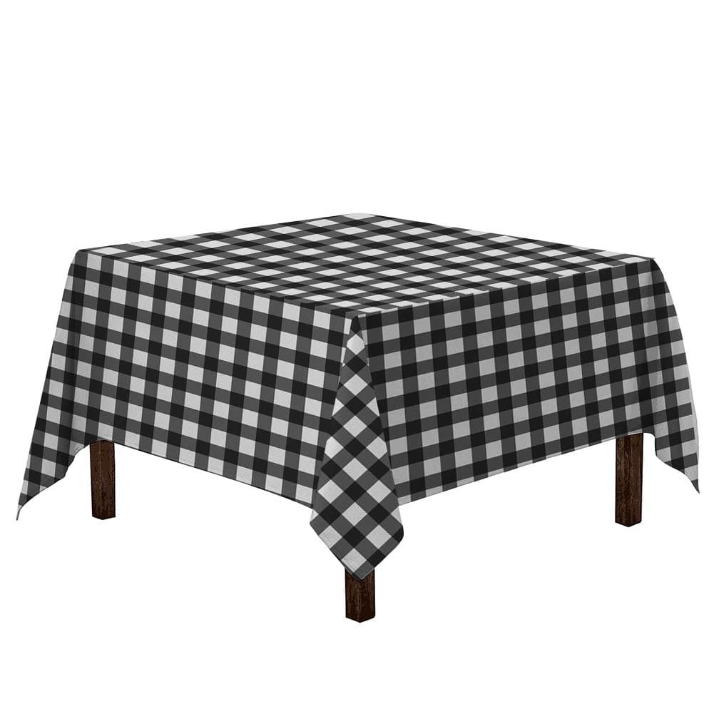 Vedouci 54 x 54 Inch Checkered Square Tablecloth Square Table Cloth for Square or Round Tables in Washable Polyester, Great for Buffet Table, Parties, Holiday Dinner, Wedding & More