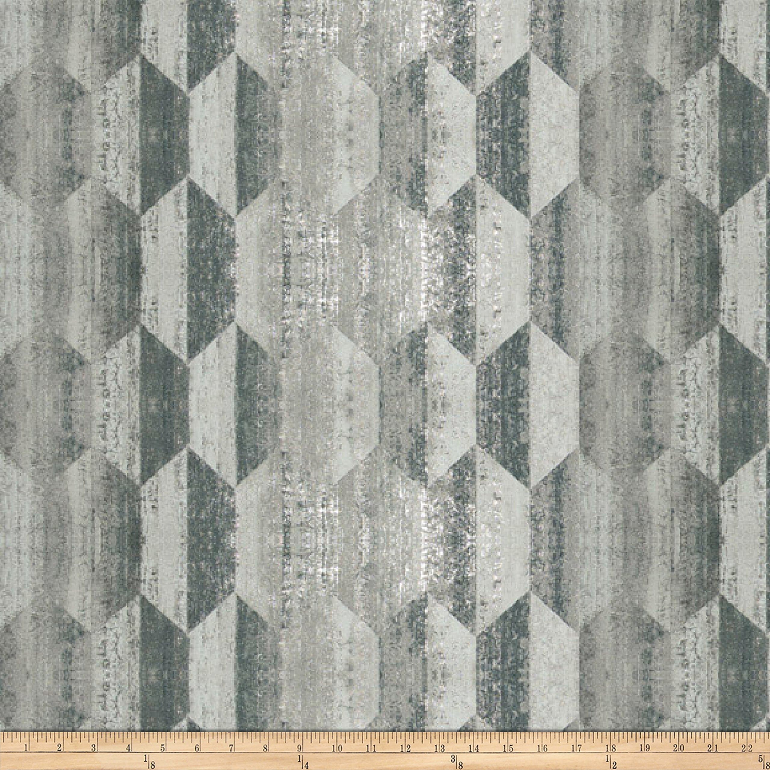 Fabricut Druzy Geo Tarnished Silver