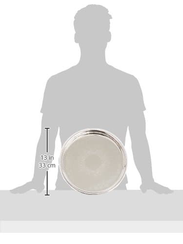 Elegance Silver Round Silver Plated Gallery Tray, 12-3/4"
