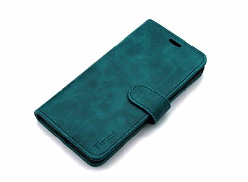 HTC U11 Case, HTC Ocean Case,Tisuns HTC U11 Case, HTC Ocean Leather Case, Flip Folio Book Case, Money Pouch Wallet Cover with Kick Stand for HTC U11 / Ocean (Blackish Green)