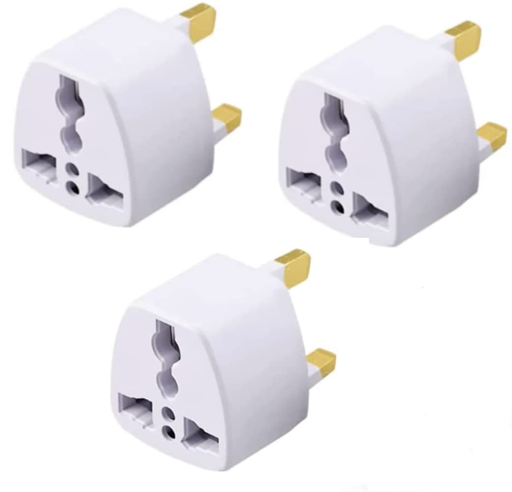 – SKY-TOUCH 3 Pcs Universal travel Plug Adapter, 3 Pin Power Plug Adapter for AU/UK/EU/US, Plug Converter for Business, Holiday, Hotel, Airport