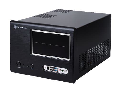 Silverstone Tek Aluminum/Steel MicroATX Desktop SFF Chassis Computer Case with 2X USB3.0 and 2X USB2.0 Front Port, SG01B-F-USB3.0 (Black)