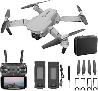 AbaseenBlack Foldable Quadcopter Drone – Dual HD Camera, 360° Roll, Optical Flow & Obstacle Avoidance | 150m Range | 25-30 Min Flight Time | Speed Control & Gesture Control | 2 Batteries Included