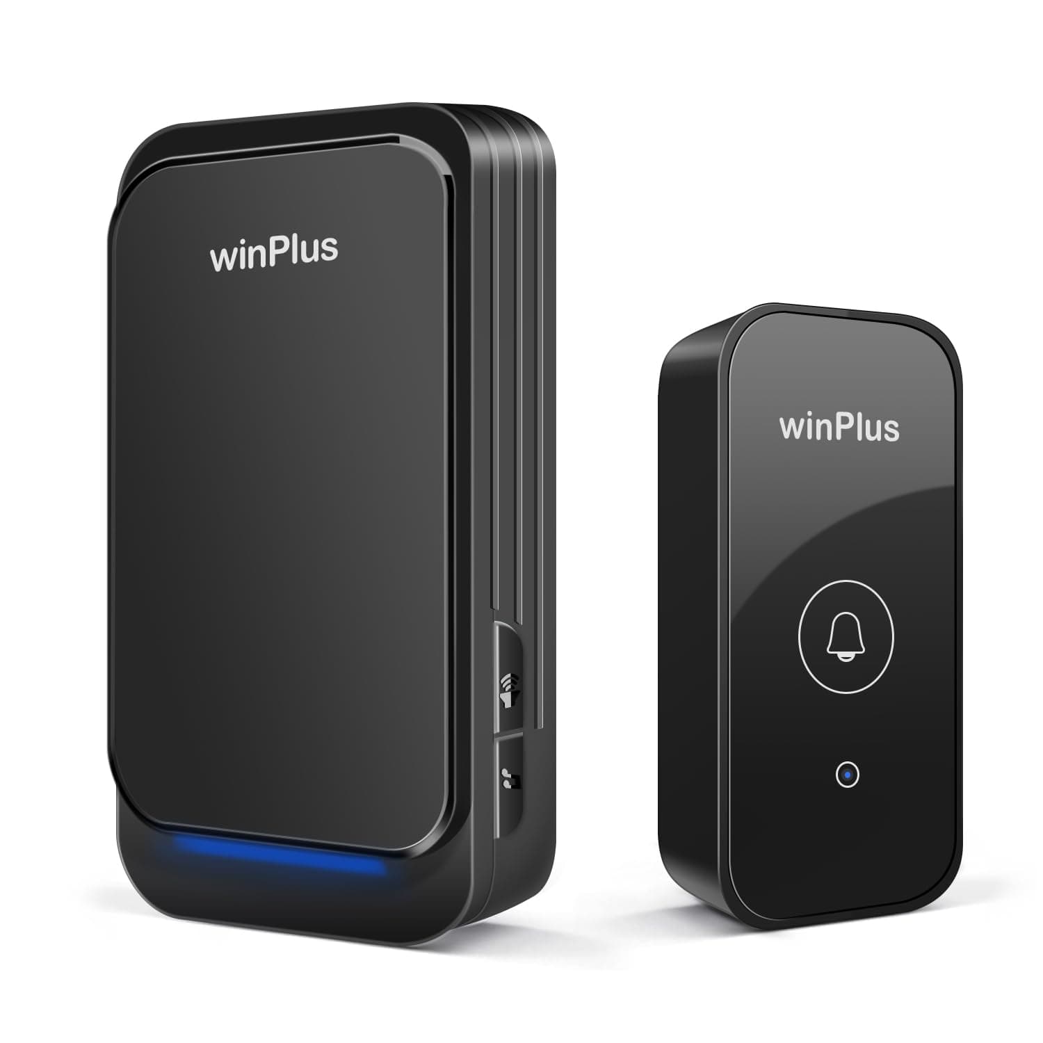 winPlus Wireless Door Bell for Home Long Range, Waterproof Calling Bell for Office, Self-Powered Battery Free Cordless Door Bell, up to 1000ft Range with 32 Chimes, LED Light, 4-Level Volume
