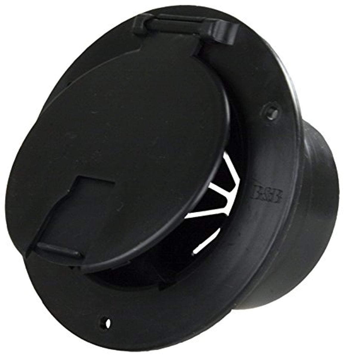 541-3-A Black Deluxe Round Electric Cable Hatch with Back