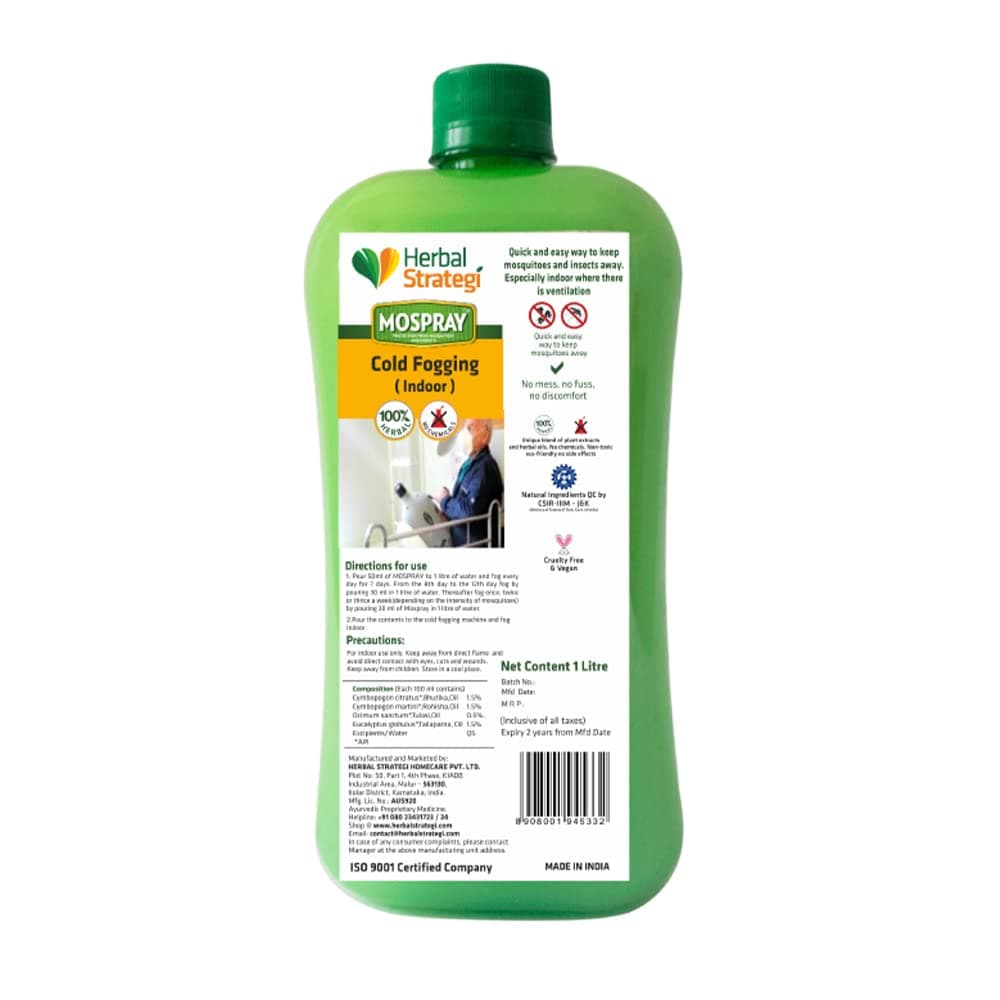 - Herbal Strategi Mospray, Cold Fogging Solution, 1L