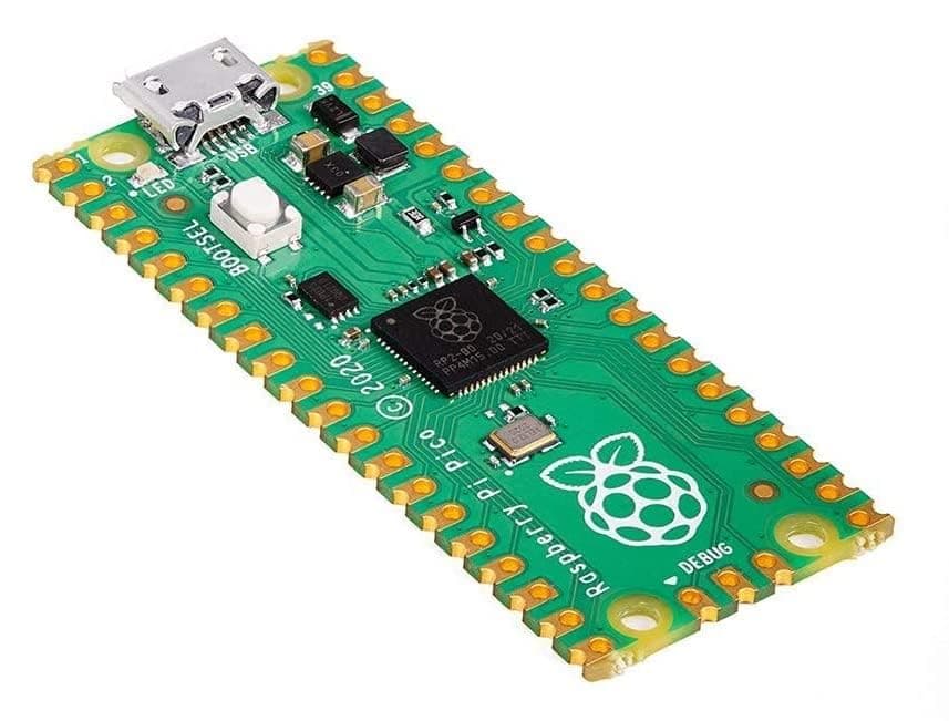 Prakti Raspberry Pi Pico microcontroller Development Board with Versatile Board Built Using RP2040 chip - Dual-core Arm Cortex-M0+ Processor with 264KB Internal RAM and Support for up to 16MB