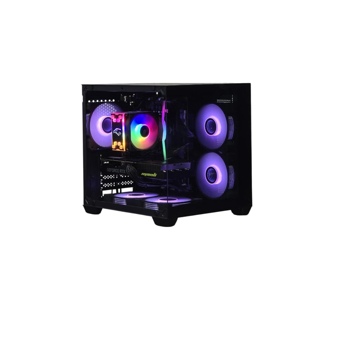 SNO Gaming PC Desktop, Intel Core i5-12400F 12th Gen, RTX 5060 8GB, 16GB DDR4 RAM, 1TB NVMe SSD, RGB Gaming Case