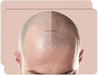 3pcs Scalp Micropigmentation Practice Skin Realistic Simulation SMP Rubber Practice Skin for Bald Micropigmentation Traning (Male Scalp Skin)