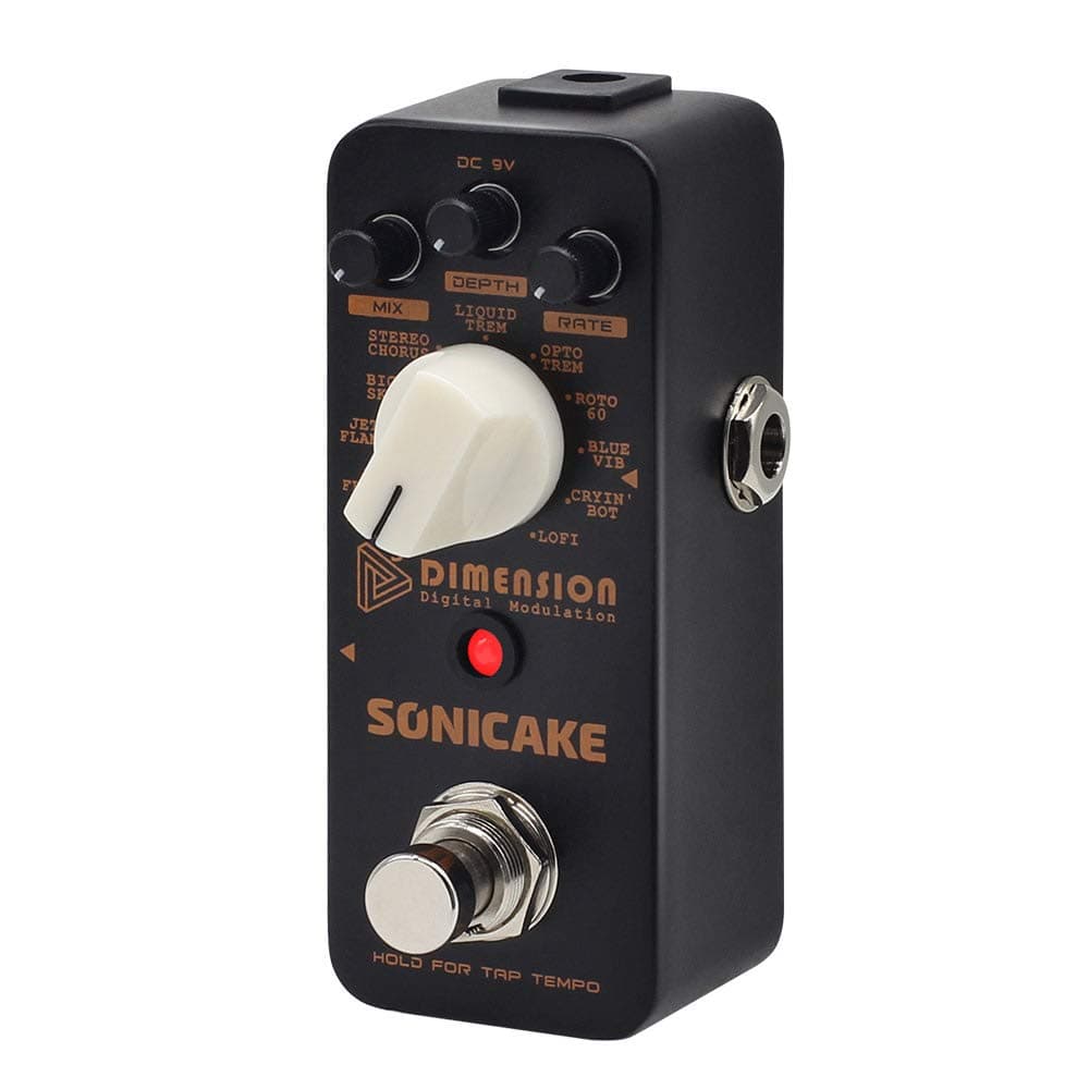 SONICAKE QSS-08 5th Dimension Digital Modulation Guitar Pedal Phaser Flanger Chorus Tremolo Vibrato Autowah Guitar Effects Pedal 11 Modes