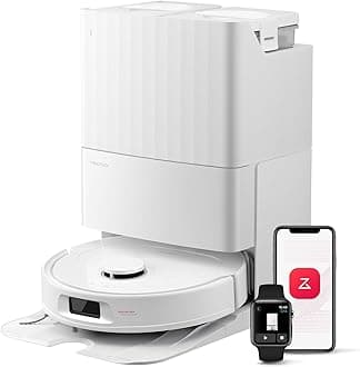 Qrevo Series Robot Vacuum Cleaner with Mop, 10,000Pa Suction, Upgraded from Qrevo S, Dual Anti-Tangle Brushes, Smart Obstacle Avoidance, Auto Mop Washing&Drying, All-in-One Dock,White(QV 35S)