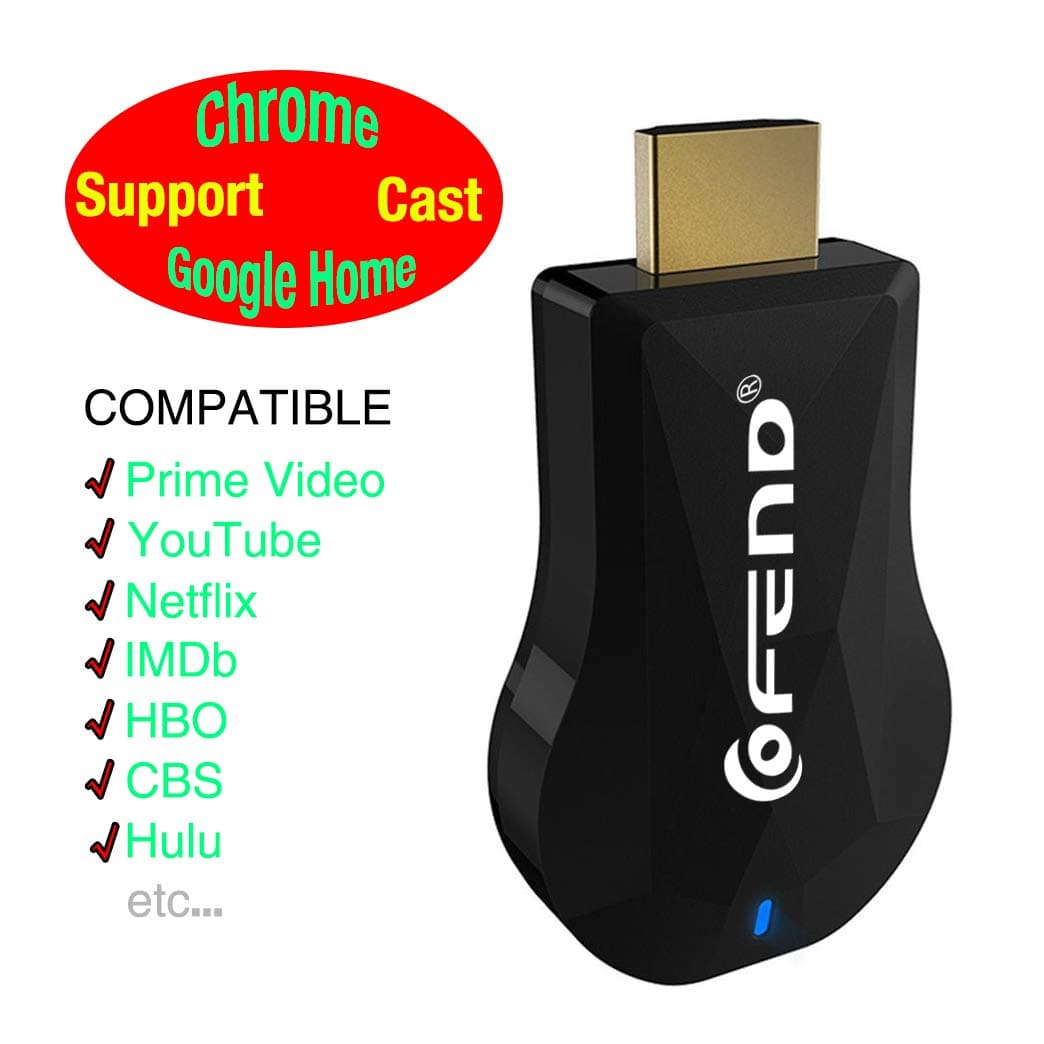 COFEND Wireless HDMI TV Adapter Cable for Mobile Phones & PC, Miracast WiFi Display TV Dongle Receiver Easy Sharing streaming Stick- Supports Airplay DLNA & Chrome Cast Fuctions