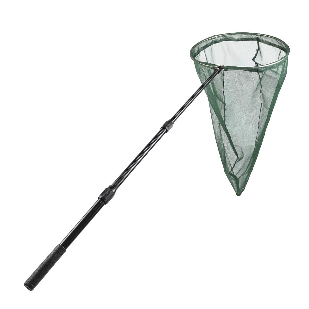 RESTCLOUD Professional Insect and Butterfly Net with 14" Stainless Ring, 26" Net Depth, 39" Extendable Aluminum Handle, Green