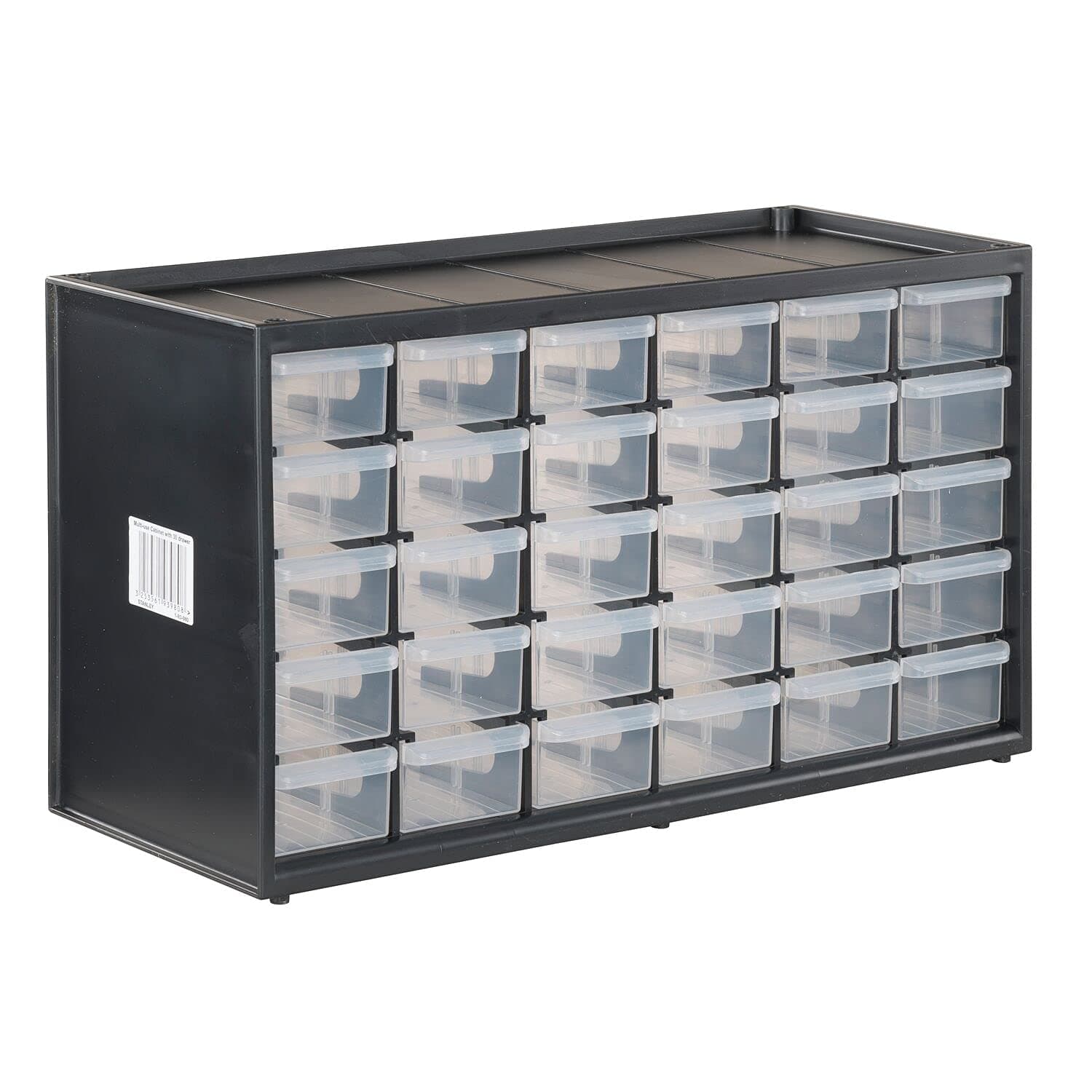 Storage Organizer, 30 Small Drawer Modular Storage System, Easily Stackable (CMST40730),Black,White