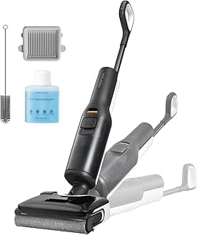 F25 LT Wet Dry Vacuum Cleaner and Mop, Vacuum Mop Combo 20000Pa Cordless, 194°F Hot Water Self Cleaning & Hot Air Flash Drying, 180° Lie-Flat Hard Floor Cleaner, Edge to Edge Cleaning