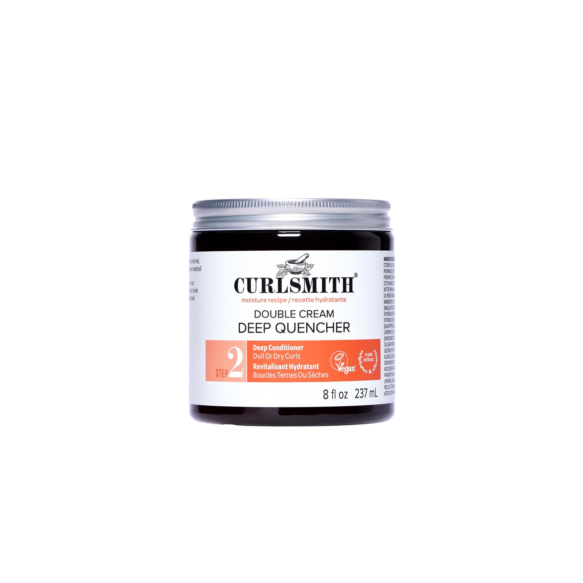 CURLSMITH Double Cream Deep Quencher - Deep Conditioning Mask for Curls, Hydrating and Detangling, For All Curl Types, Vegan & Cruelty Free