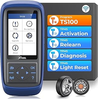 XTOOL TP150 TPMS Programming Tool, Universal TPMS Tire Sensor Relearn/Reset/Activate/XTOOL TS100 Sensor Programmer, Tire Pressure Monitor System Diagnostics Tool