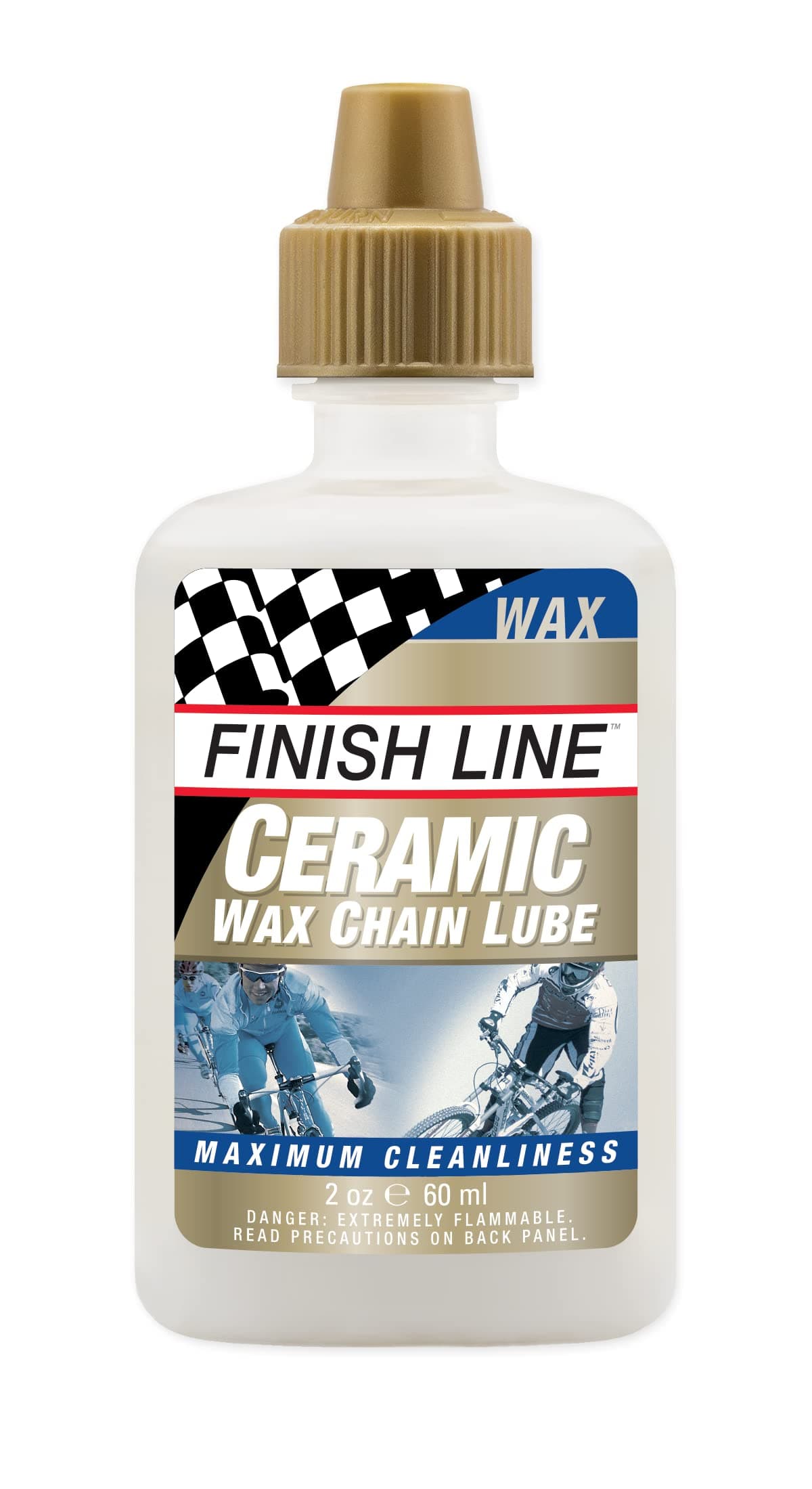 Finish Line Ceramic Wax Bicycle Chain Lube – Advanced Wax-Based Lubricant with Ceramic Boron Nitride for Smooth Performance in Dry Conditions
