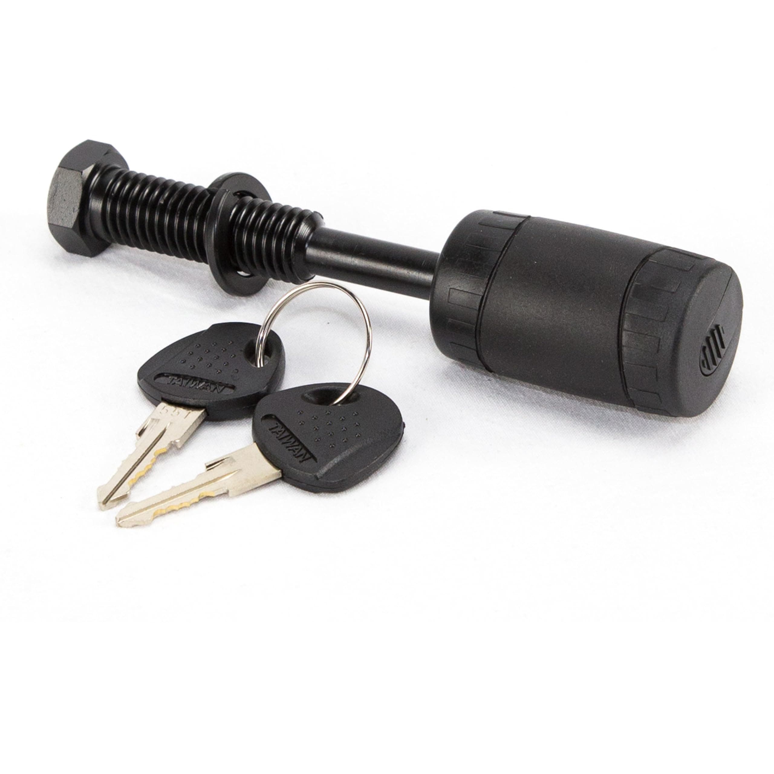 Black 5/8" Diameter Pin 6001 Advantage Threaded Receiver Trailer Hitch Lock Designed Products