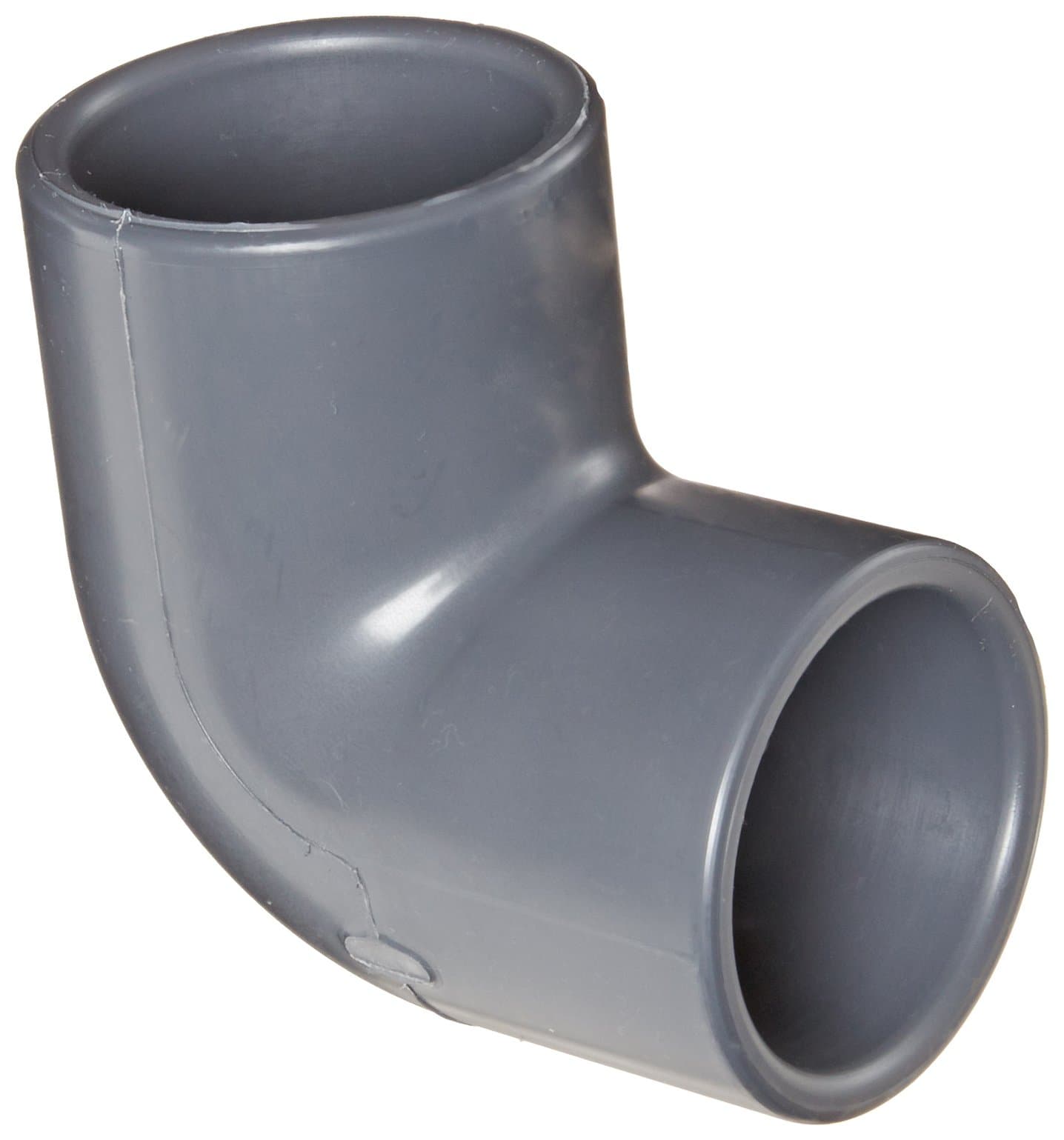 Spears 806 Series PVC Pipe Fitting, 90 Degree Elbow, Schedule 80, 1-1/2" Socket