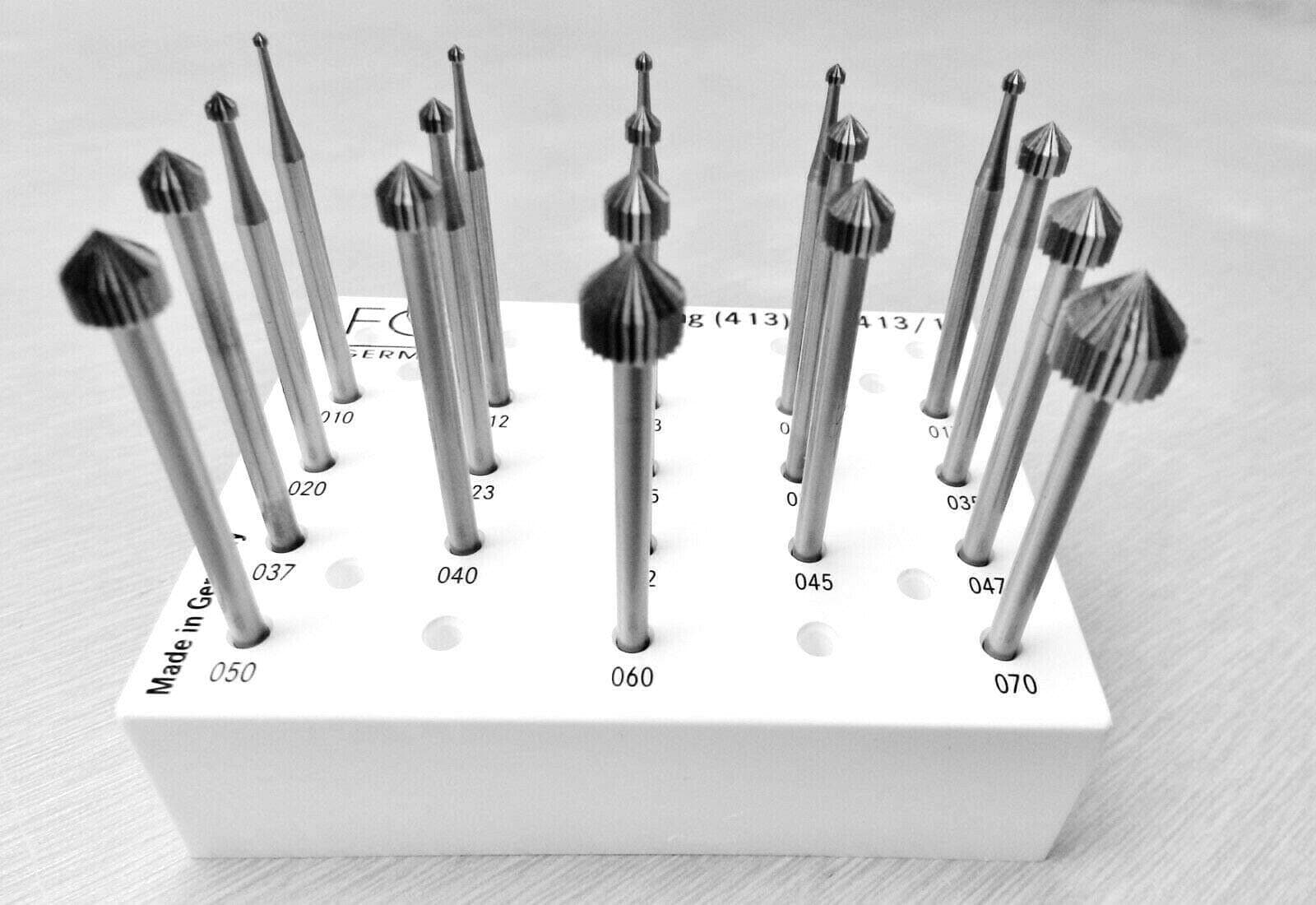 18 Pc Set Jewelry Making Stone Setting Burs Fig 413 Jewelers Setting Bur 010-070