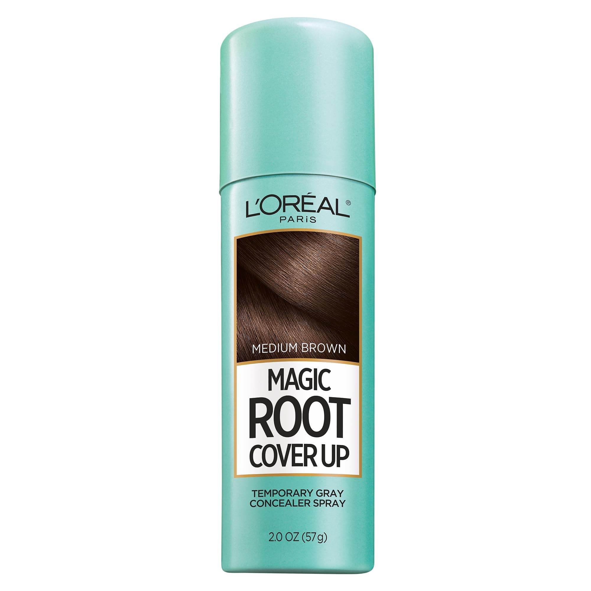 LOreal Professional Magic Root Cover Up Temporary Grey Concealer Spray Hair Colour, Medium Brown, 57 gm