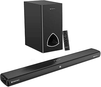 Zebronics Zeb-JUKEBAR 9001 PRO Dolby, 120W Multimedia soundbar with subwoofer Supporting Bluetooth, HDMI(ARC), Optical Input, AUX,USB, Dolby Digital Plus and Remote Control (Black)