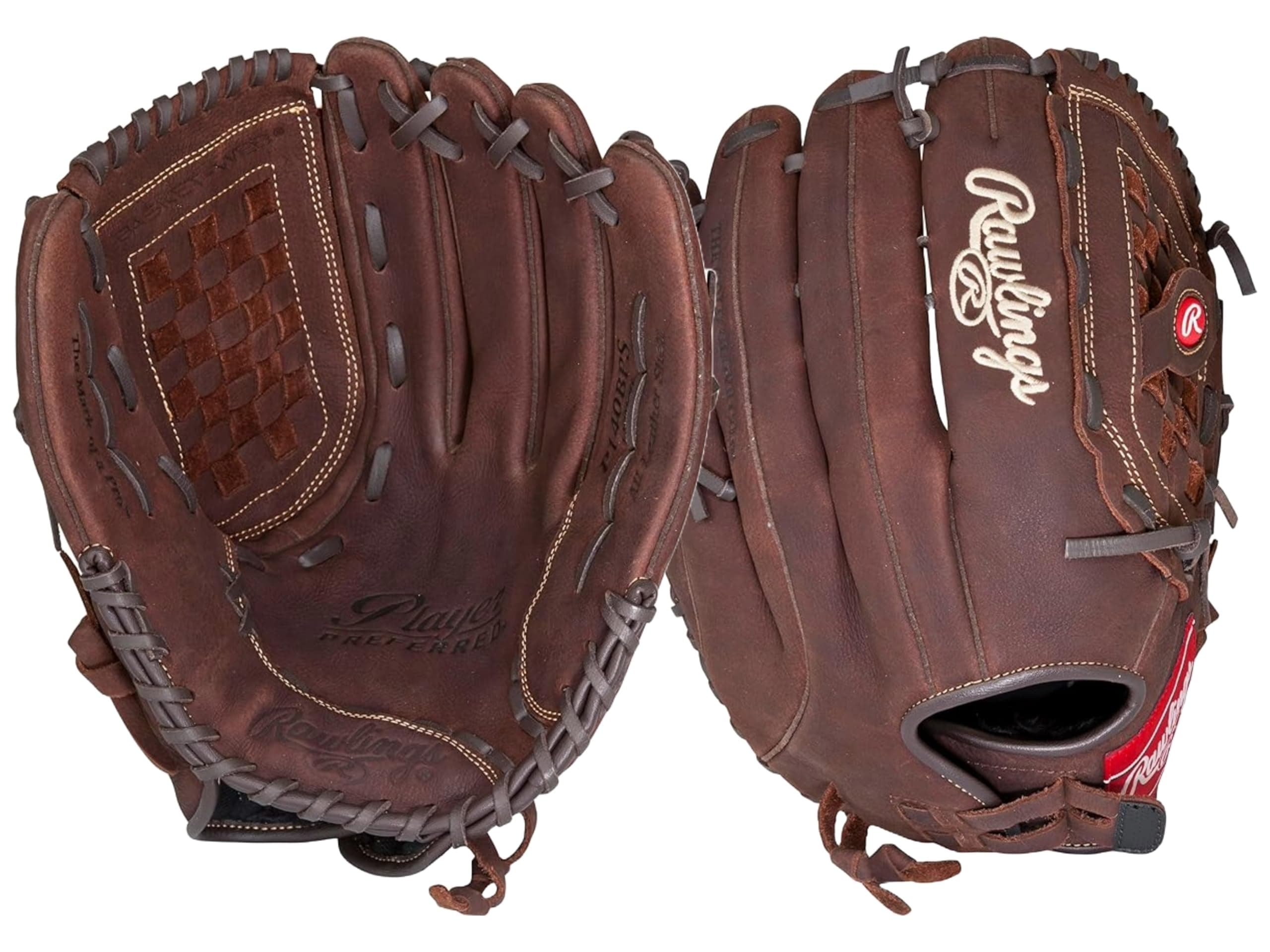 Rawlings Player Preferred Baseball Glove, Regular, Slow Pitch Pattern, Basket-Web with Support Strap, Custom Fit, 14 Inch