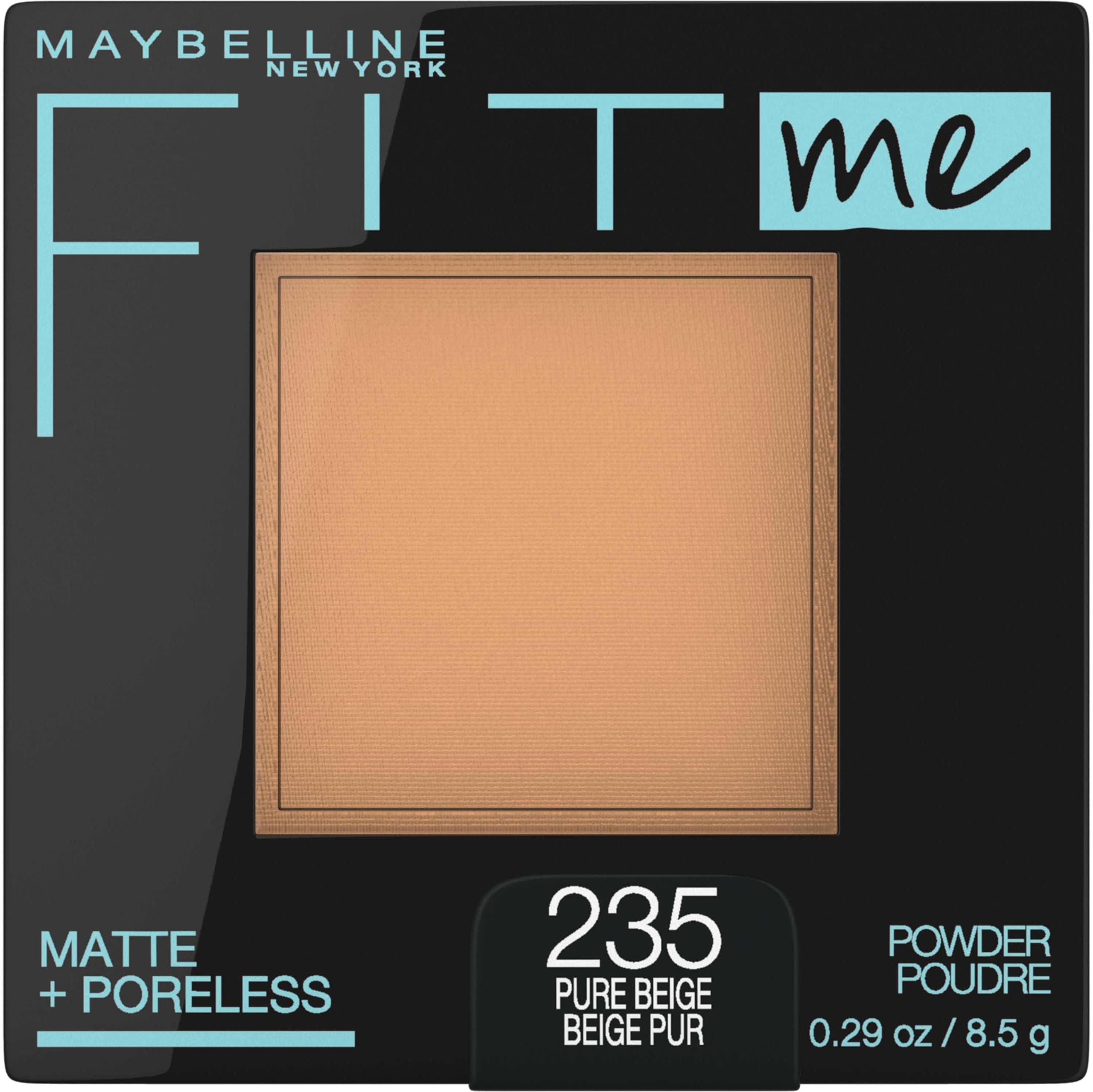 Maybelline Fit Me Matte + Poreless Pressed Face Powder Makeup & Setting Powder, Pure Beige, 1 Count