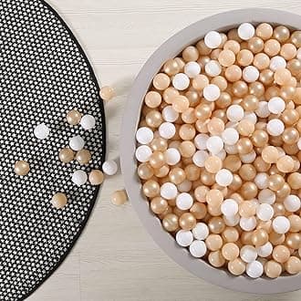 GOGOSO Ball Pit Balls for Toddlers, Brown Plastics Balls for Ball Pool Birhtday Party Girls Kids with Storage Bag, 2.17inches,100pcs