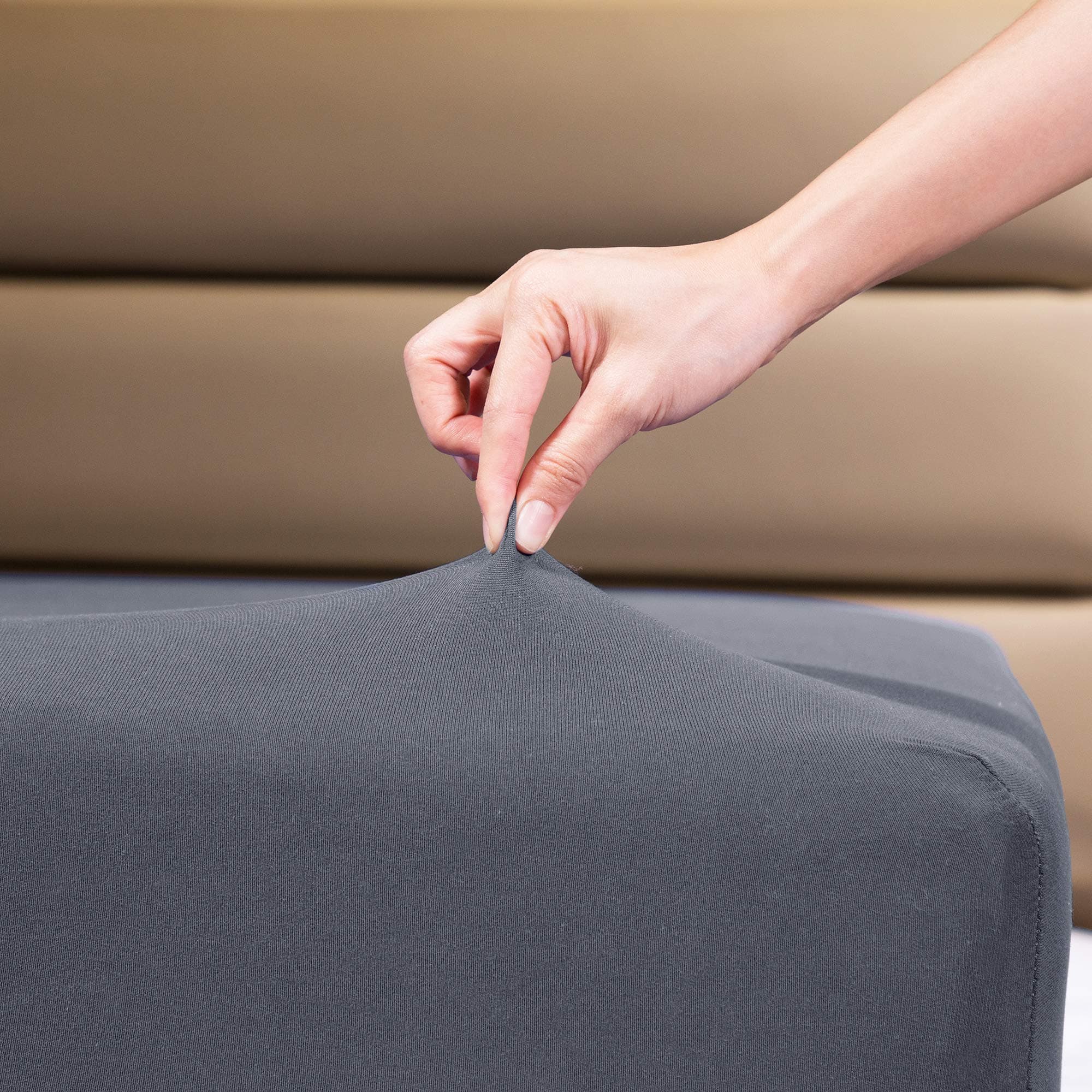 Fitted Sheet- COSMOPLUS Full Fitted Sheet Only(No Flat Sheet or Pillow Shams),4 Way Stretch Micro-Knit,Snug Fit,Wrinkle Free,for Standard Mattress and Air Bed Mattress from 8” Up to 14”,Gray